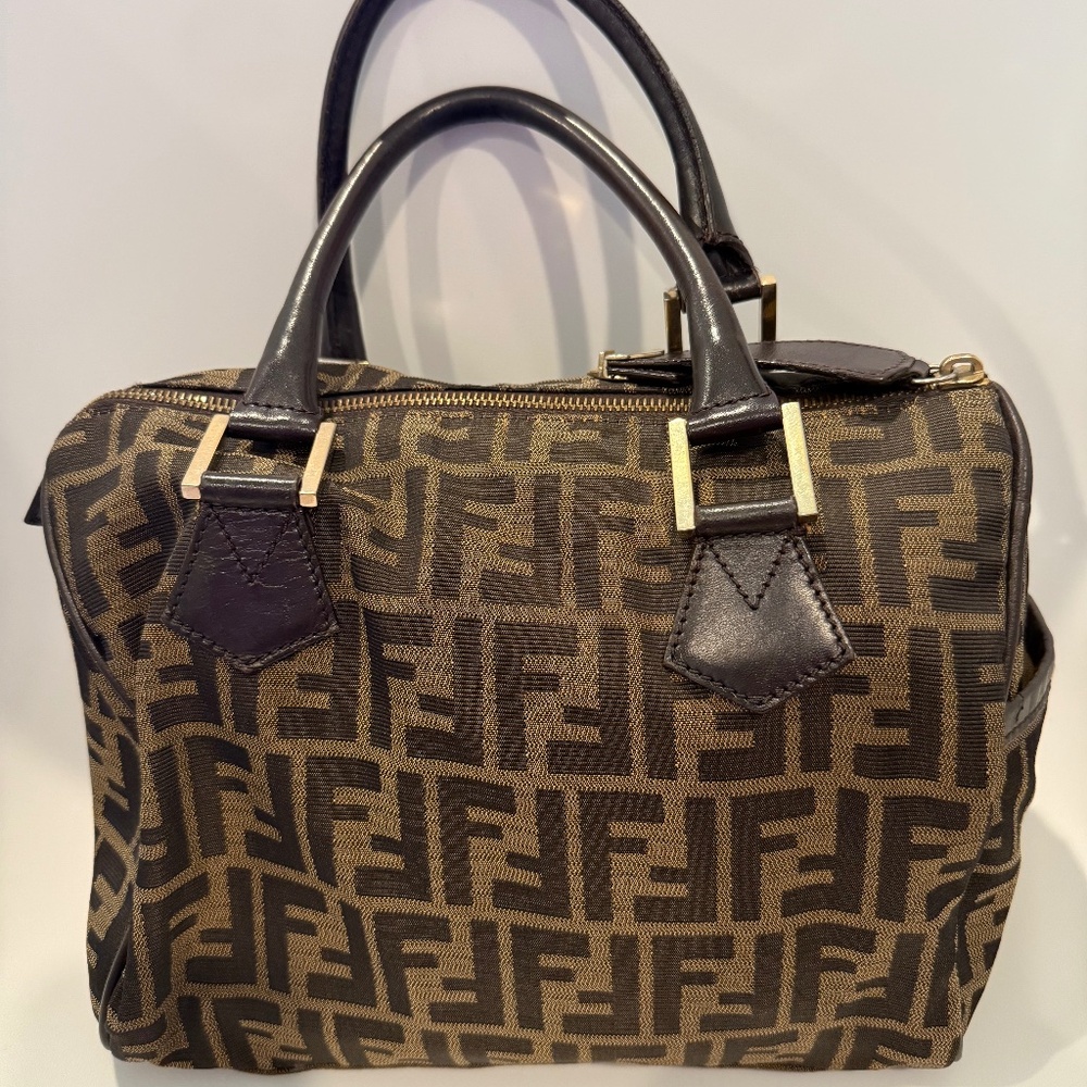 Fendi Zucca Boston Bag